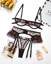 Load image into Gallery viewer, Solid Yarn Splicing Strap Lingerie Sets Bra Sets