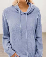 Load image into Gallery viewer, Solid Color Long Sleeve Hooded Sweatshirt