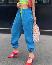 Load image into Gallery viewer, Letter Embroidery Lace-up Sport Pants